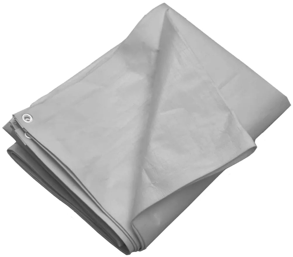 vidaXL Μουσαμάς Γκρι 260 γρ./μ.² 6x10 μ. από HDPE
