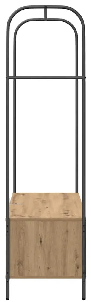 vidaXL Ράφι Ρούχων Καφέ δρυς 100 x 44 x 160 εκ Επεξεργασμένο ξύλο