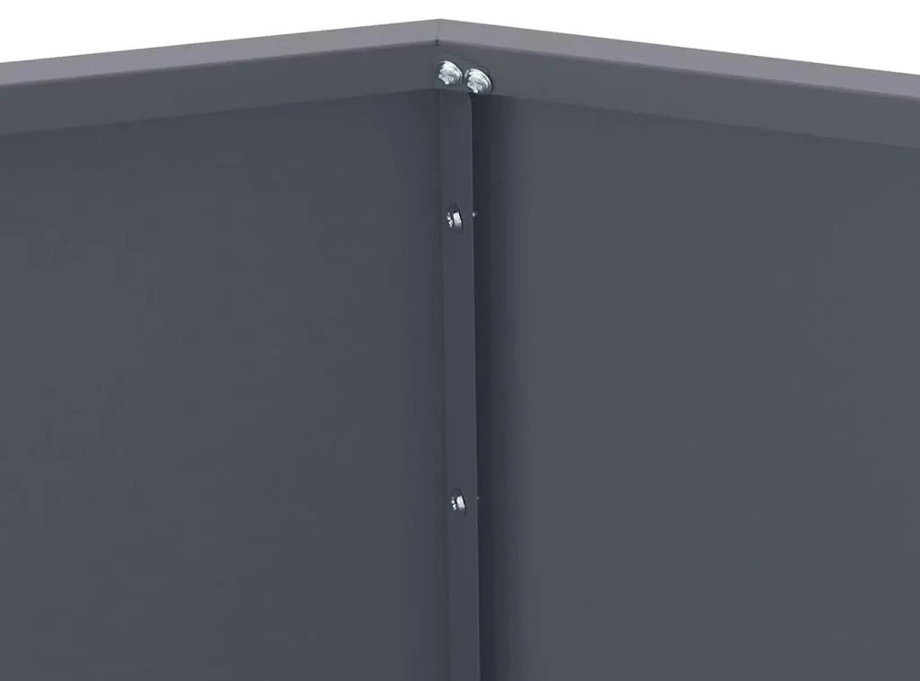 vidaXL Γλάστρα Ανθρακί 75 x 75 x 60 εκ Ατσάλι