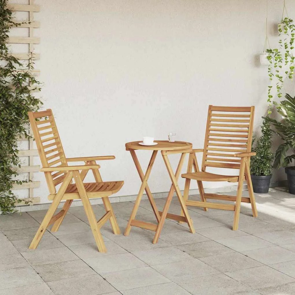 vidaXL Καρέκλες Κήπου Καφέ 52 x 64.5 x 108 εκ. Μασίφ ξύλο ακακίας