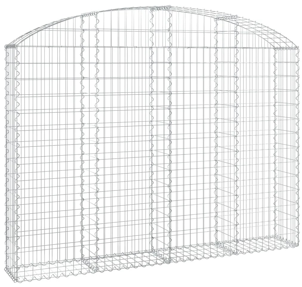 vidaXL Συρματοκιβώτιο Τοξωτό 200x30x140/160εκ. από Γαλβανισμένο Χάλυβα