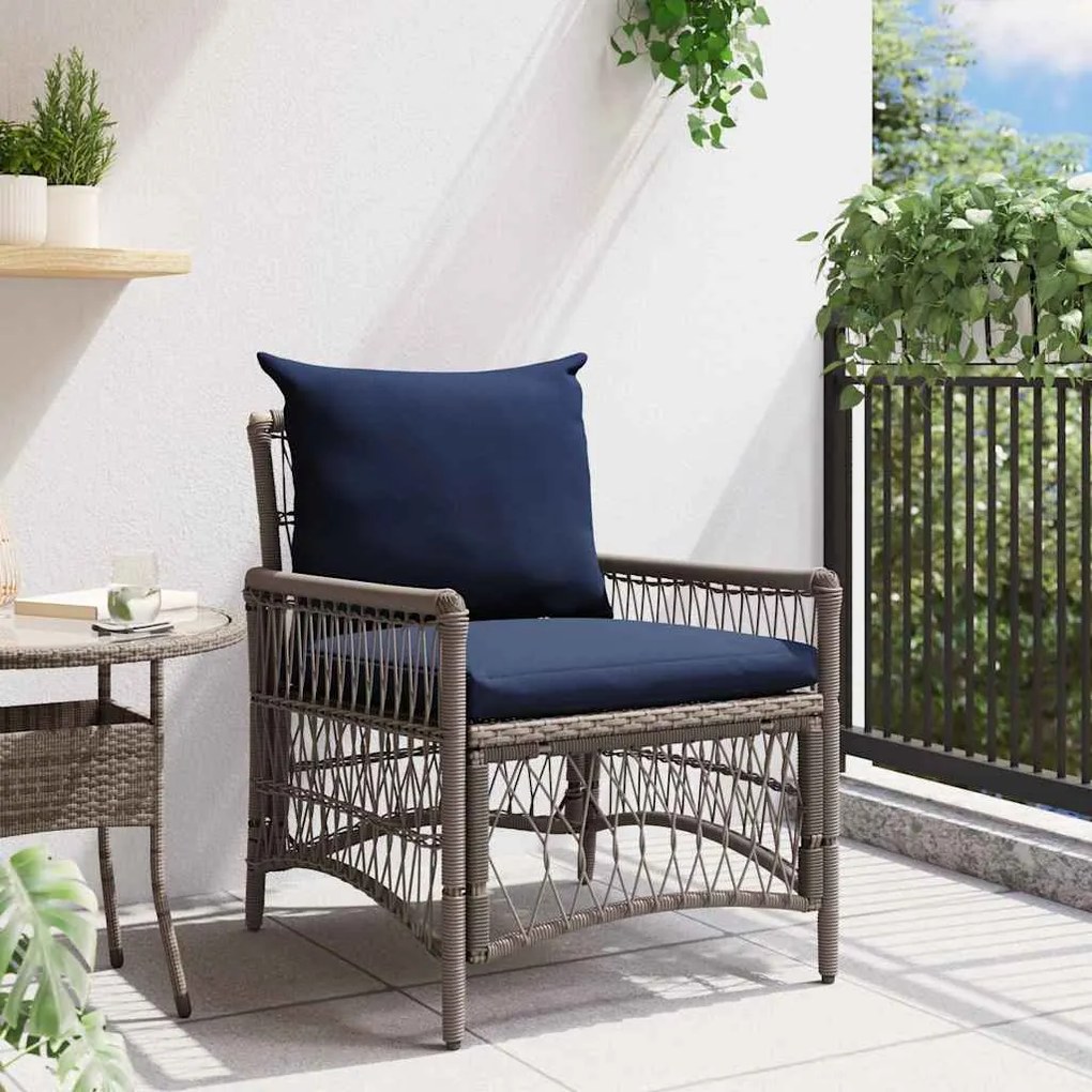 vidaXL Καρέκλα Κήπου Γκρι 60 x 70 x 78εκ συνθετικό ρατάν