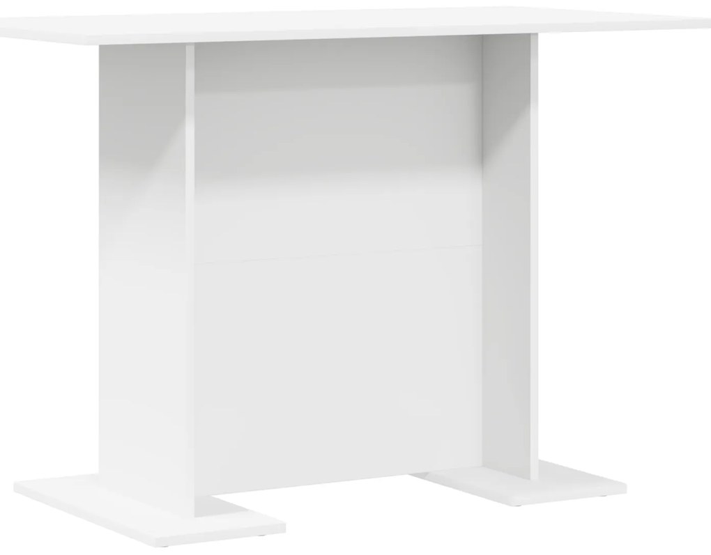 vidaXL Τραπέζι Φαγητού Λευκό 110x60x75 εκ Επεξεργασμένο Ξύλο