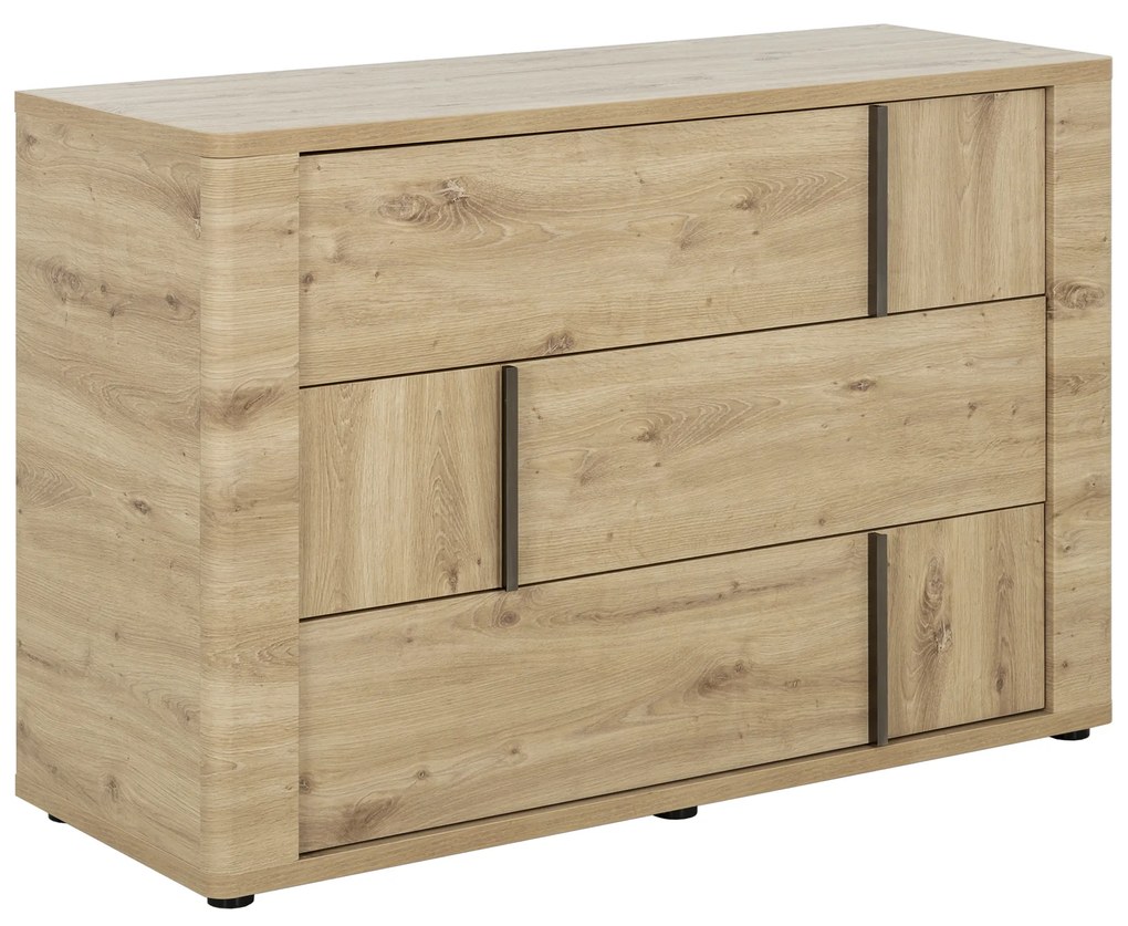 Insi Confidence συρταριέρα με 3 συρτάρια 121x 45x80εκ. Artisan Oak  0201.GM64