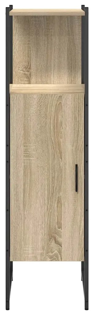 vidaXL Ντουλάπι Μπάνιου Μπεζ 33 x 33 x 120.5 εκ. Επεξεργασμένο ξύλο