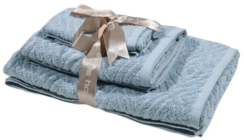 Πετσέτες Best 0664 (Σετ 3τμχ) Light Blue Das Home Σετ Πετσέτες 70x140cm 100% Cotton