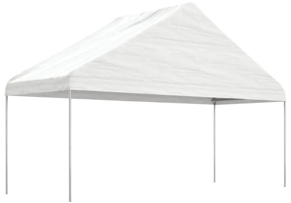 vidaXL Κιόσκι με Τέντα Λευκό 5,88 x 2,23 x 3,75 μ. από Πολυαιθυλένιο