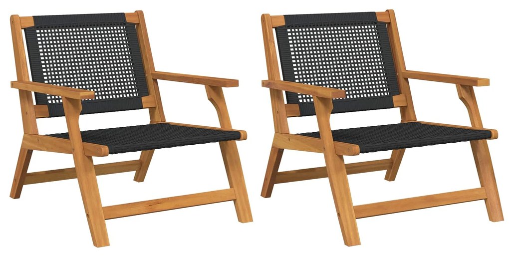 Εξωτερικά Έπιπλα 2 pcs Μαύρο 67 x 78 x 73 εκ.