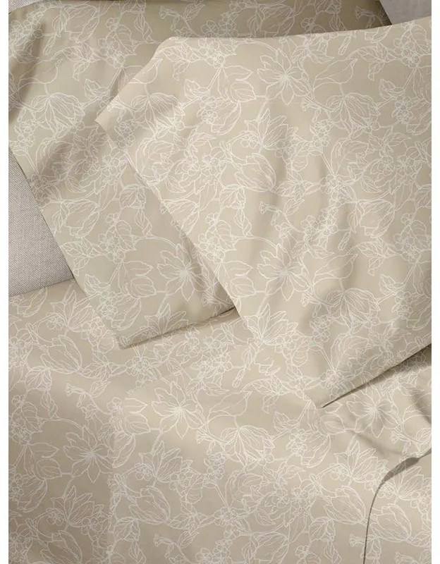 Παπλωματοθήκη Menta Εμπριμέ 020 Beige Μονή (170x250)
