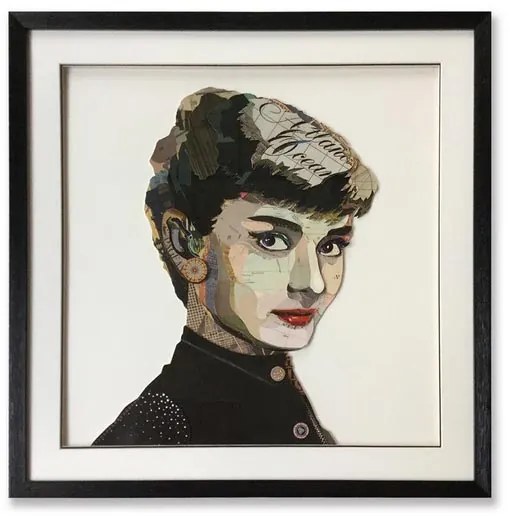 Supergreens Πίνακας Κολάζ Audrey Hepburn 75x75 εκ. - 3600-5