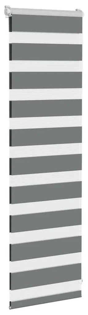 vidaXL Zebra Blind Σκούρο γκρι 40x100 cm Πλάτος υφάσματος 35,9 cm