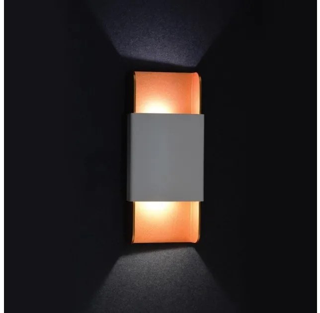 Απλίκα Φωτιστικό Τοίχου LED Αλουμινίου 12W 3000K Aca-ZD808712LEDWG-Λευκό-Χρυσό ZD808712LEDWG