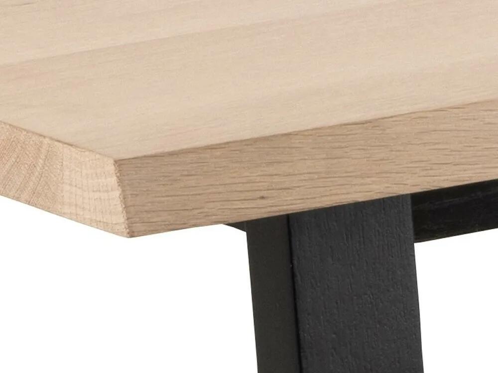 Τραπέζι Oakland 981, Άγρια δρυς, Μαύρο, 75x100x220cm, 50 kg, Φυσικό ξύλο καπλαμά, Ινοσανίδες μέσης πυκνότητας | Epipla1.gr