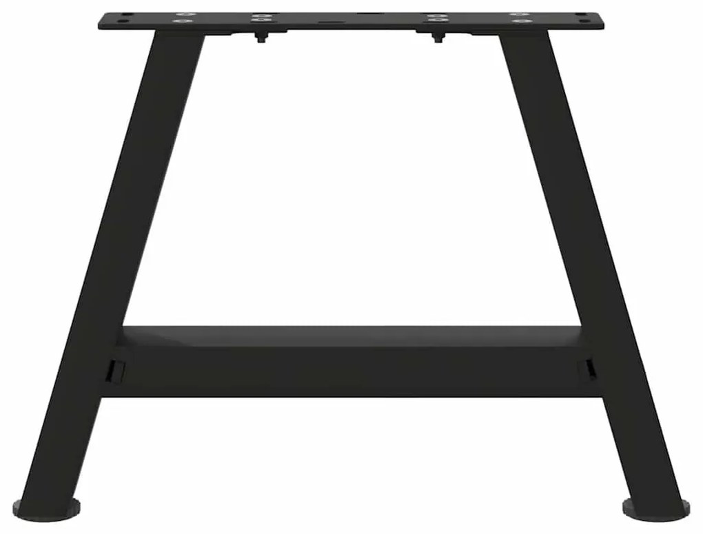 vidaXL Πόδια Τραπεζιού Σαλονιού Σχήματος Α 2 τεμ. Μαύρο 50x(30-31) εκ. Ατσάλι