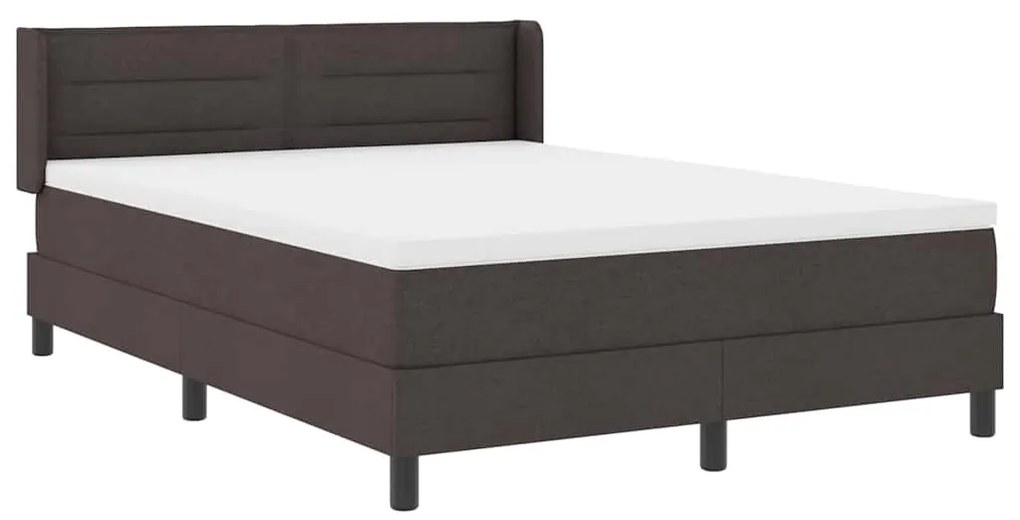 vidaXL Κρεβάτι box spring με στρώμα με στρώμα Σκούρο Καφέ 160 x 200 cm