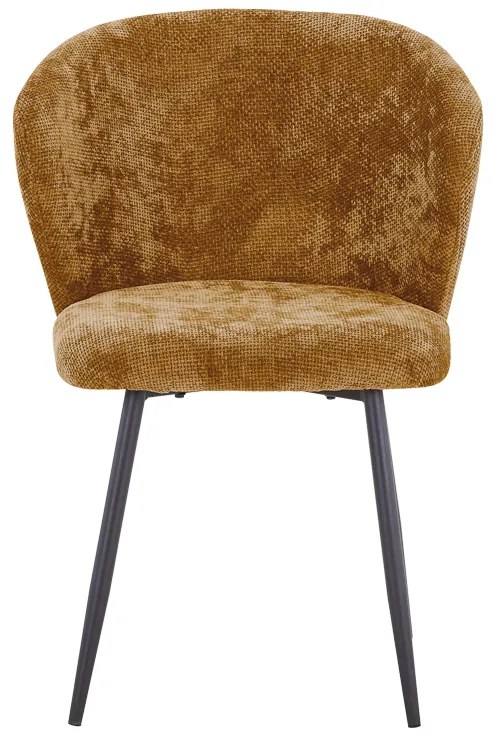 Καρέκλα Karg pakoworld camel ύφασμα-πόδι μαύρο μέταλλο 57x62x80εκ