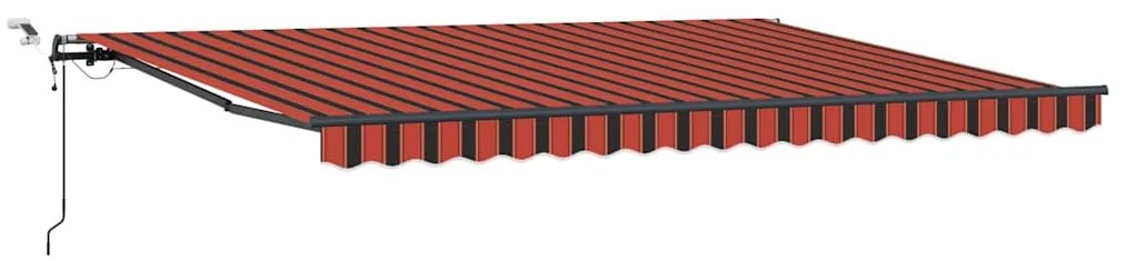 vidaXL Ύφασμα Ομπρέλας με πορτοκαλί και καφέ 450 x 300 εκ Πολυεστέρας