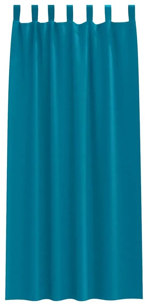 vidaXL Κουρτίνες με κουρτίνες 2 pcs Τιρκουάζ 245x140εκ. Πολυεστέρας