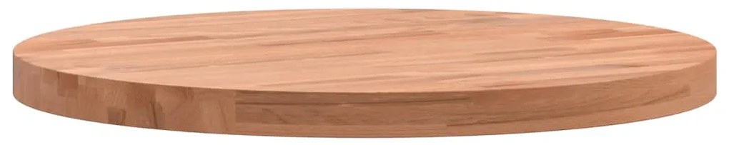vidaXL Επιφάνεια Τραπεζιού Στρογγυλή Ø40x2,5 εκ. Μασίφ Ξύλο Οξιάς