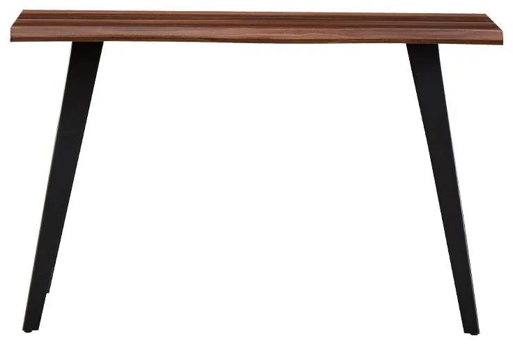 Κονσόλα MDF 1417 Fylliana Καφέ Γυαλιστερό - Μαύρο 120x40x76 εκ. 120x40x76 εκ.