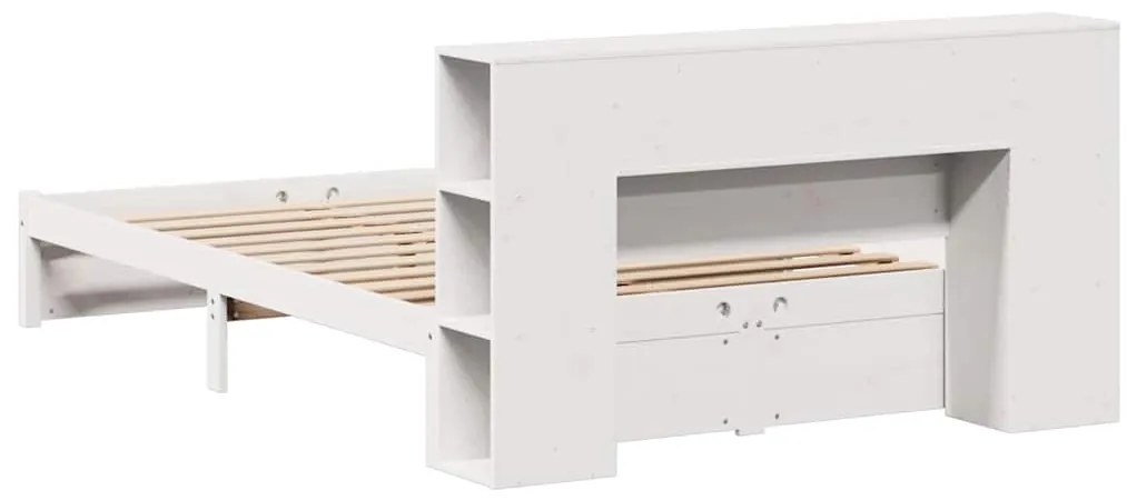 vidaXL Κρεβάτι Βιβλιοθήκη Χωρίς Στρώμα 160x200 εκ Μασίφ Ξύλο Πεύκου