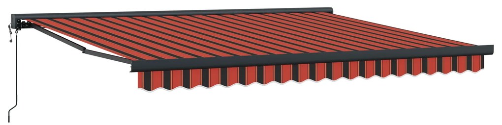 vidaXL Ανασυρόμενη Τέντα Πορτοκαλί και Καφέ 400x300 εκ