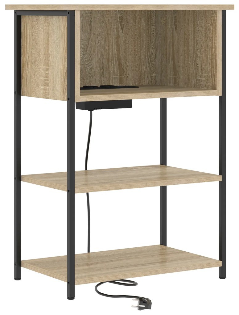 vidaXL Κομοδίνο Sonoma Δρυς 55 x 31 x 76 εκ Επεξεργασμένο ξύλο