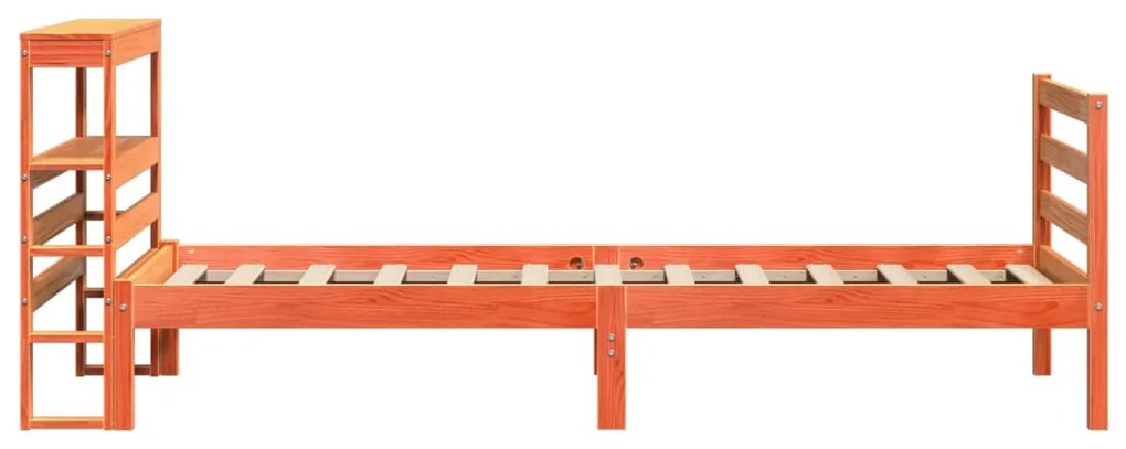 vidaXL Σκελετός Κρεβ. Χωρίς Στρώμα Καφέ Κεριού 90x200 εκ Μασίφ Πεύκο