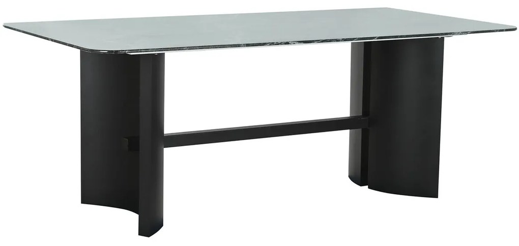 Τραπεζαρία Home ESPRIT Μαύρο Πράσινο Μέταλλο 200 x 100 x 76 cm