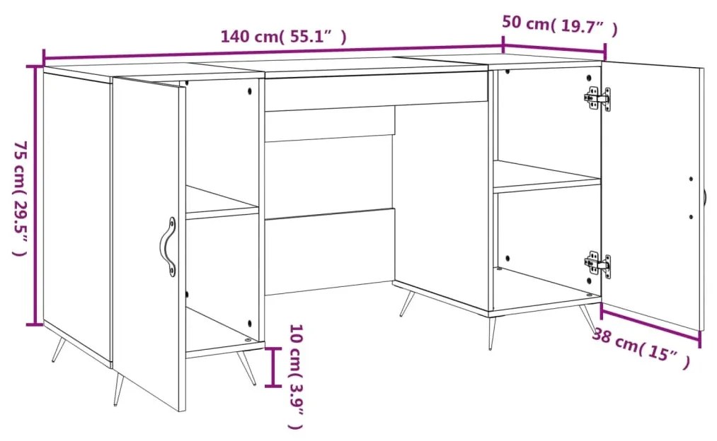 ΓΡΑΦΕΙΟ ΚΑΠΝΙΣΤΗ ΔΡΥΣ 140 X 50 X 75 ΕΚ. ΑΠΟ ΕΠΕΞΕΡΓΑΣΜΕΝΟ ΞΥΛΟ 829521