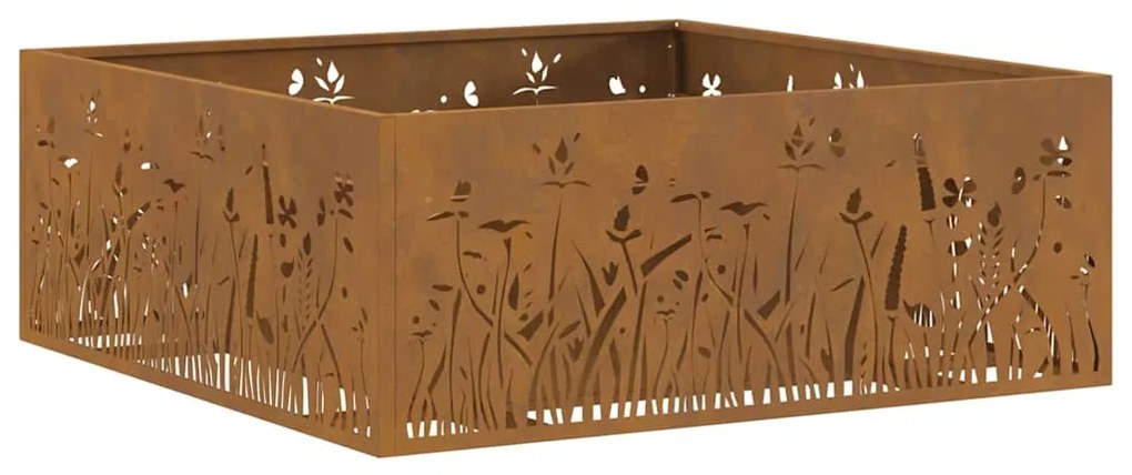 vidaXL Φωτιά Καφέ 80 x 80 x 30 cm Ατσάλι σκληρυθέν στον αέρα