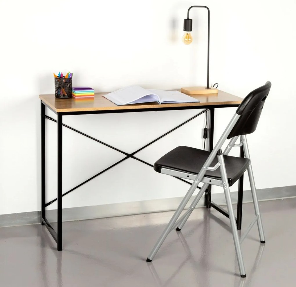 Γραφείο Max Home Χάλυβας μελαμίνη τσιπ - ματ 100 x 70 x 40 cm