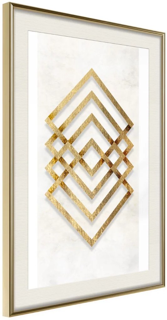 Αφίσα - Golden Inlay - 20x30 - Χρυσό - Με πασπαρτού