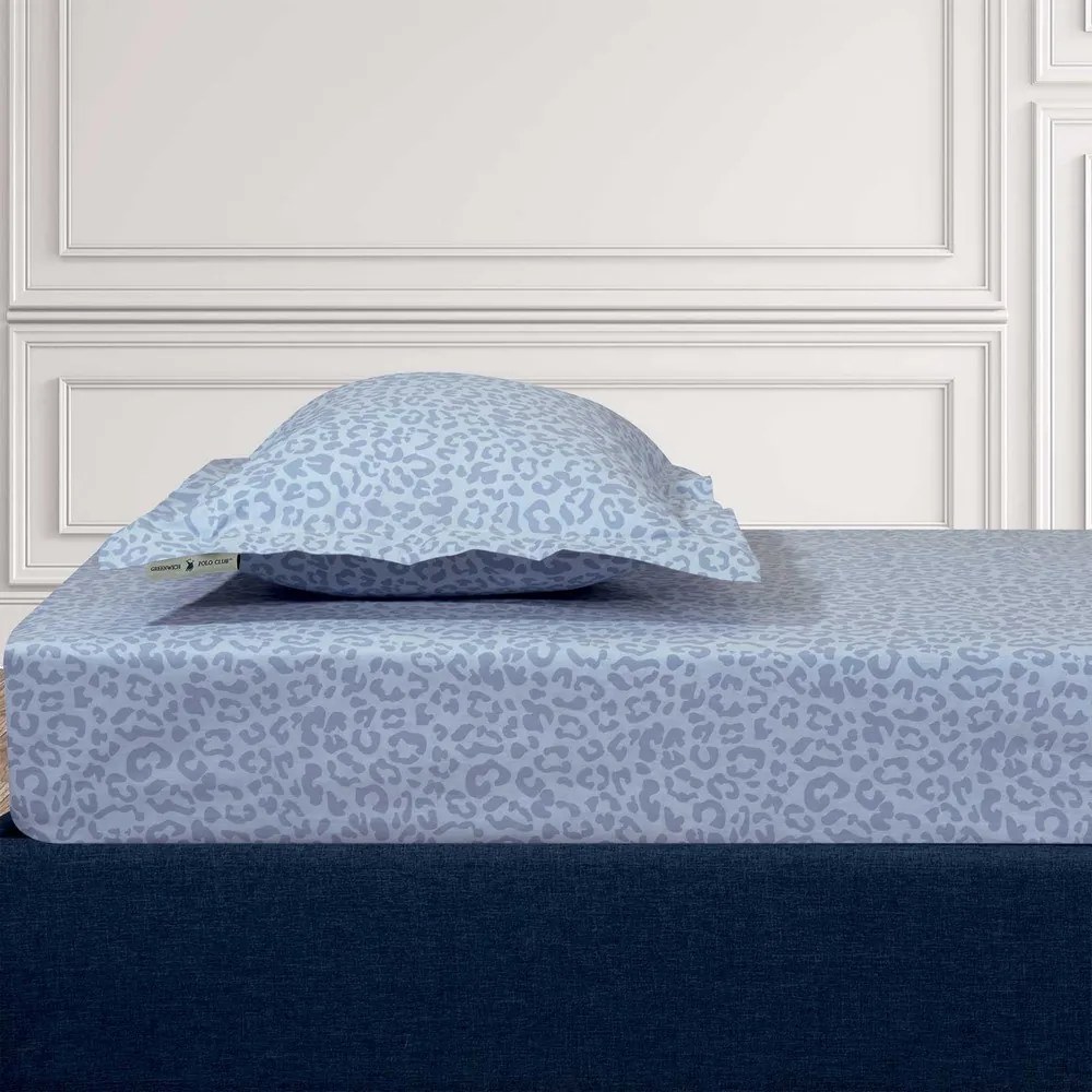 Σεντόνι 2288 Με Λάστιχο Baby Blue Greenwich Polo Club Μονό 100x235cm Cotton-Polyester