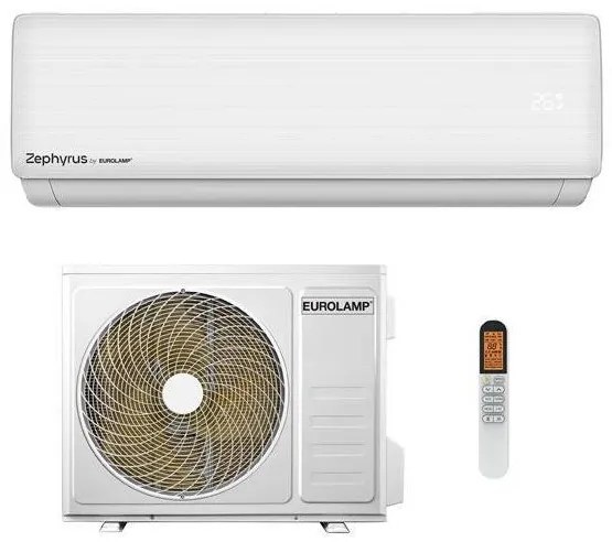 Κλιματιστικό 24000BTU Wifi DC Inverter R32Zephyrus 300-28023 Eurolamp-300-28023-Λευκό 300-28023