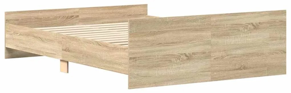 vidaXL Πλαίσιο Κρεβατιού με Κεφαλάρι/Υποπόδιο Sonoma Δρυς 140x200 εκ.