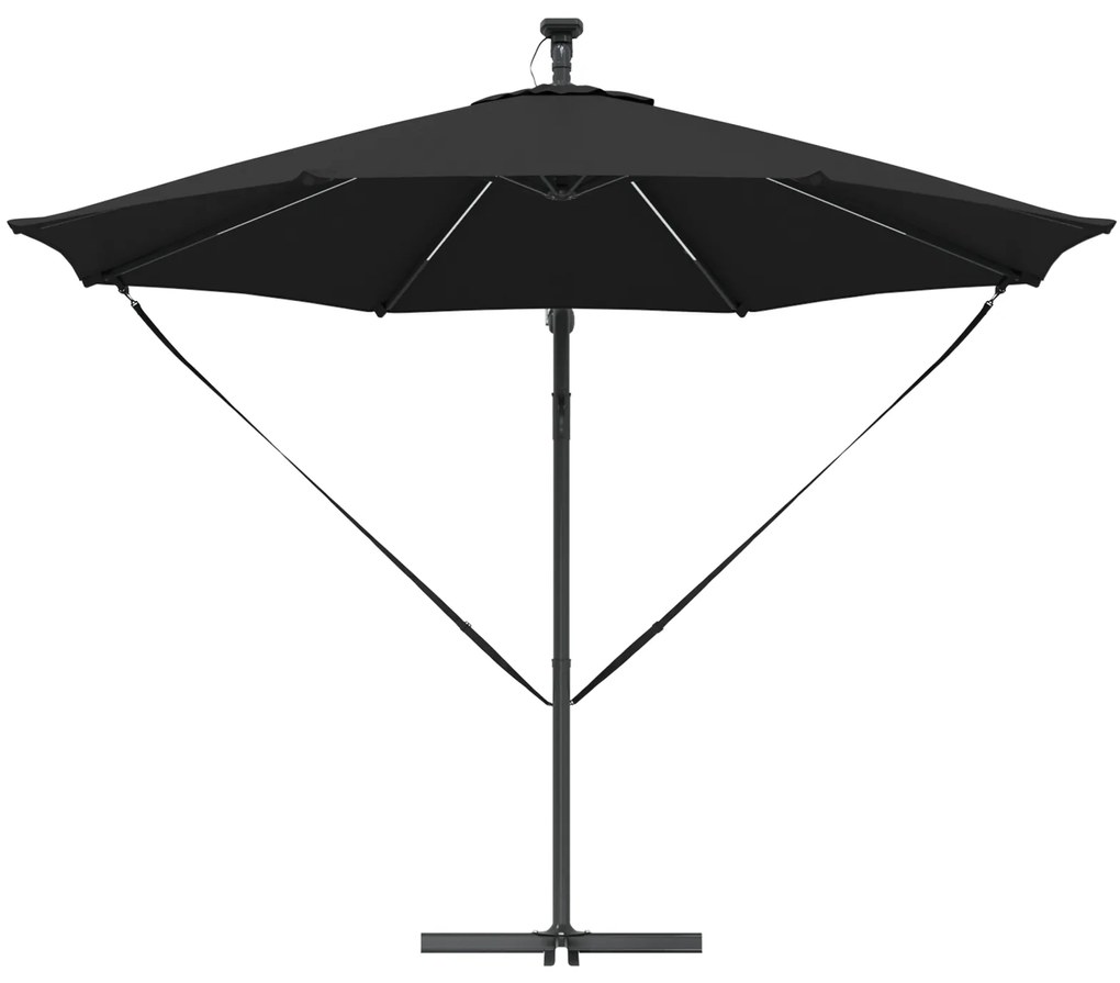 vidaXL Ομπρέλα Cantilever Banana Μαύρο 294 x 294 x 248 cm