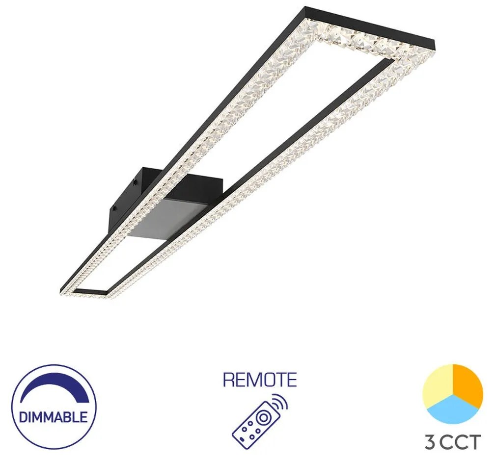 Φωτιστικό Οροφής Braytron BH17-05091 Μαύρο Ματ (Black Mat) CCT3