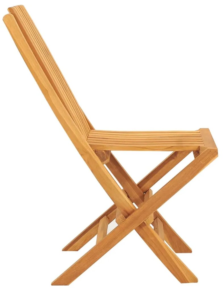 vidaXL Καρέκλες Κήπου Πτυσσόμενες 2 τεμ. 47x47x89 εκ. Μασίφ Ξύλο Teak