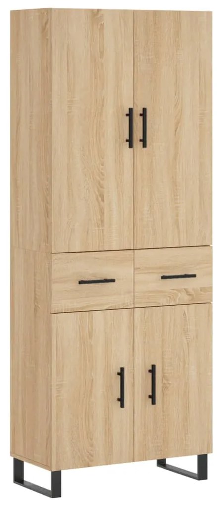 vidaXL Ντουλάπι Sonoma δρυς 69,5 x 34 x 180 εκ. από Επεξεργασμένο Ξύλο