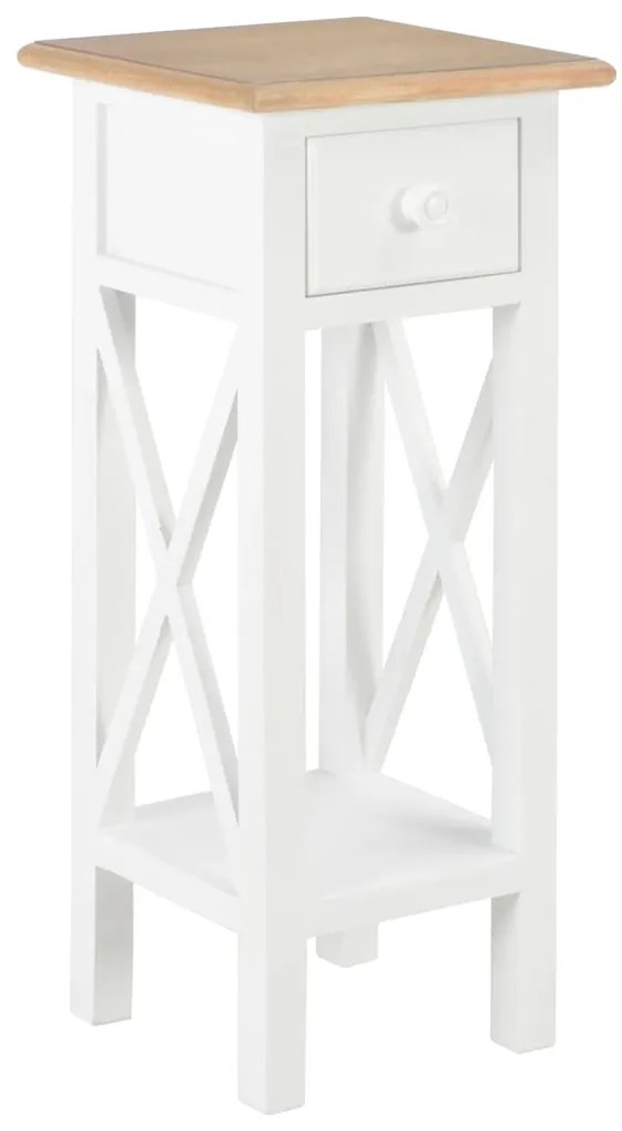 vidaXL Τραπεζάκι Βοηθητικό Λευκό 27 x 27 x 65,5 εκ. Ξύλινο