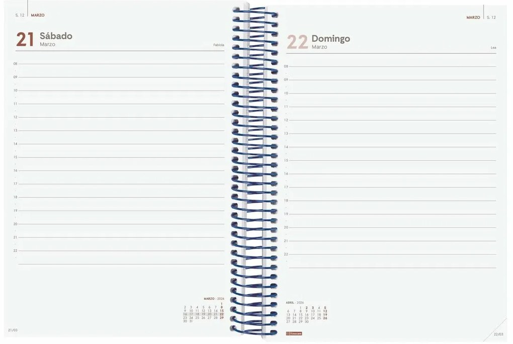 Ατζέντα Finocam YEAR Μπλε A5 15,5 x 21,2 cm 2026