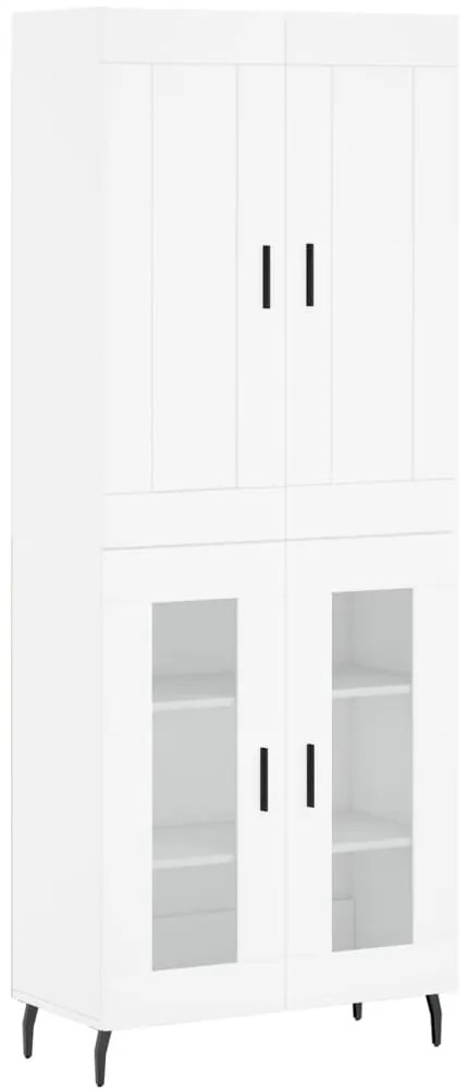 vidaXL Ντουλάπι Λευκό 69,5x34x180 εκ. από Επεξεργασμένο Ξύλο