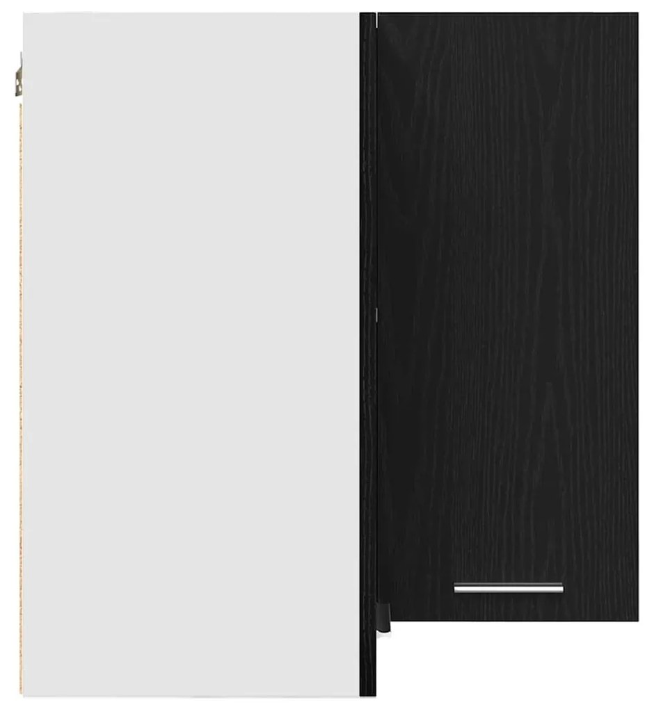 vidaXL Κρεμαστό ντουλάπι με ράφι Lyon Μαύρη Οξυά 57 x 57 x 60 εκ