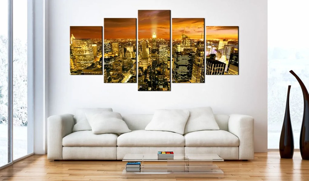 Πίνακας - New York: amber 100x50