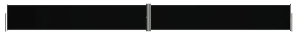 Διαχωριστικό Βεράντας Συρόμενο Μαύρο 117 x 1200 εκ. - Μαύρο