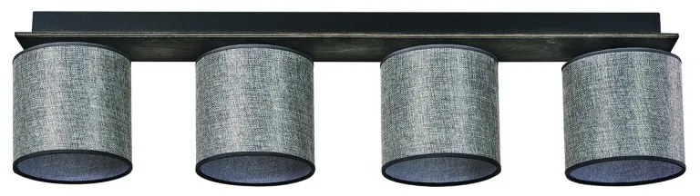 Arkolight Μοντέρνο Φωτιστικό Οροφής Τετράφωτο Μ90xY20cm Καφέ-Γκρι 3420-4/4
