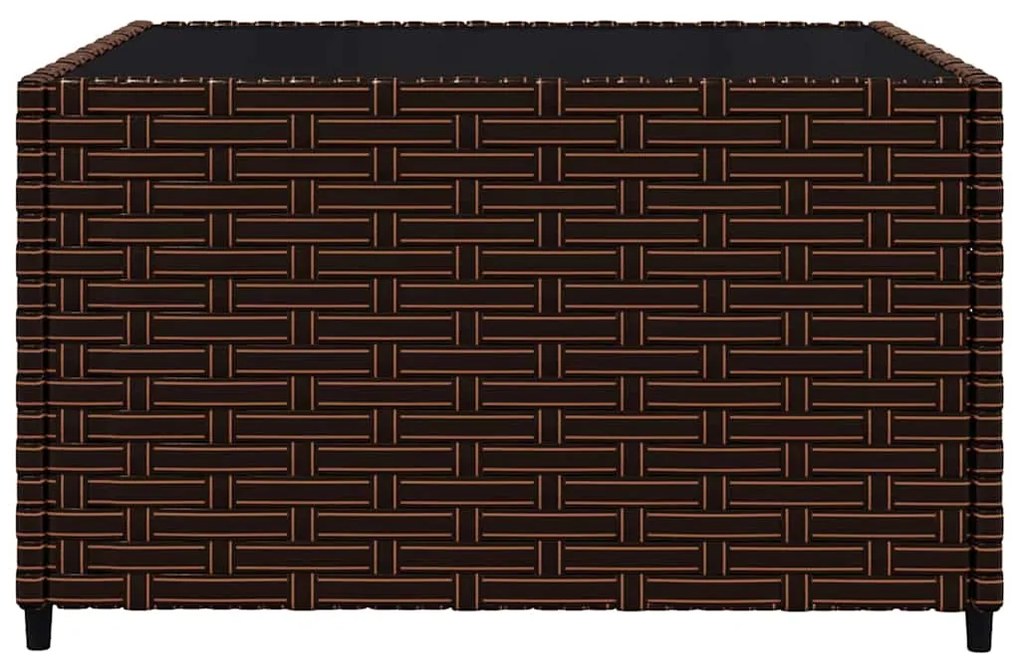 vidaXL Σαλόνι Κήπου Σετ 3 τεμ. Καφέ από Συνθετικό Ρατάν με Μαξιλάρια