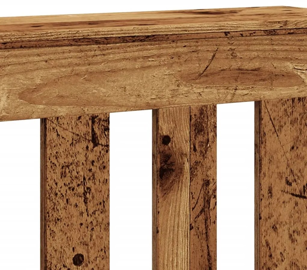 vidaXL Κάλυμμα Καλοριφέρ Όψη Παλαιού Ξύλου 149x20x82 εκ. Επεξ. Ξύλο