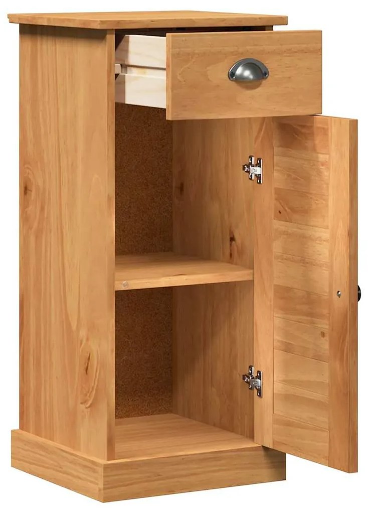 vidaXL Ντουλάπα Μπάνιου καφέ μελί 37.5 x 34 x 80 εκ Μασίφ ξύλο πεύκου